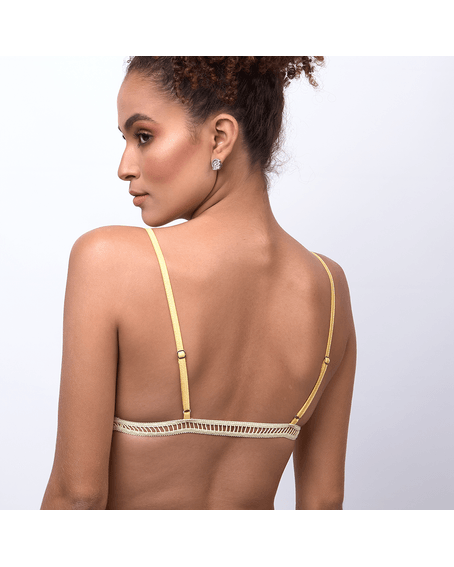 Top Soutien Renda Amarelo