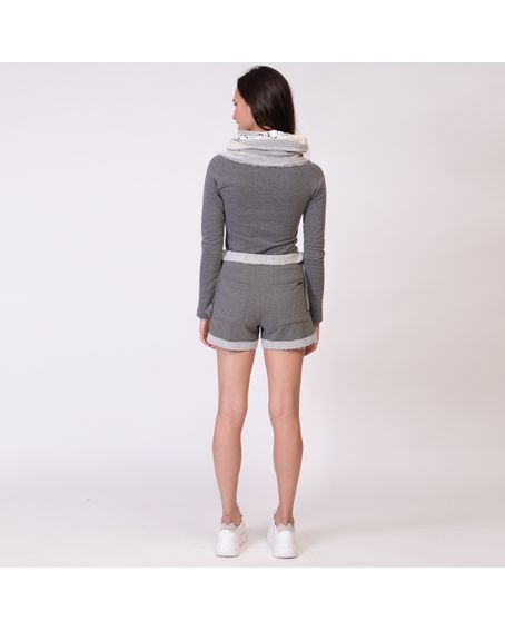 Blusa Detalhe Gola Mescla