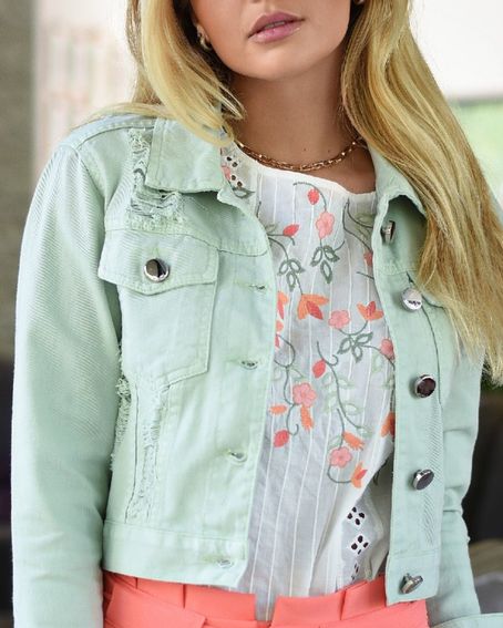 Jaqueta Sarja Color Verde