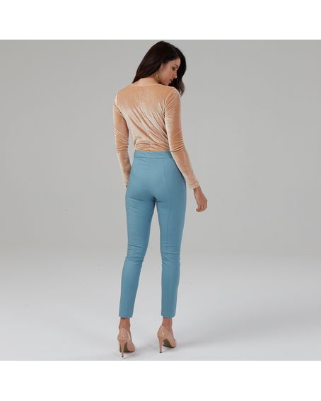 Body Manga Longa Transpasse Bege