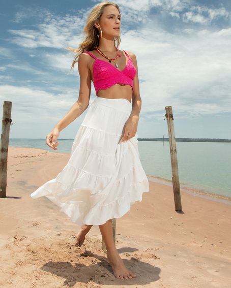 Cropped Crochê Pink