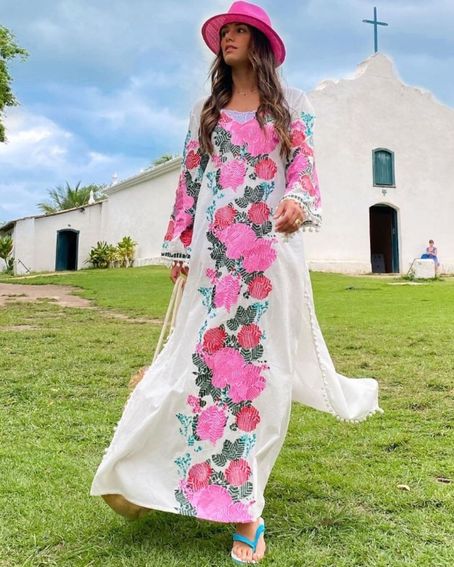 Kaftan Longo Branco