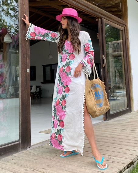 Kaftan Longo Branco