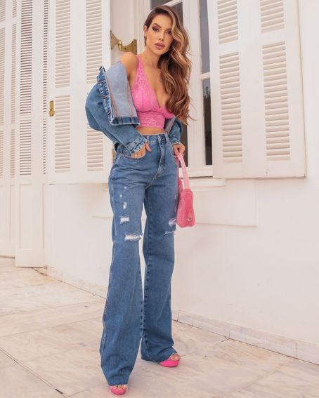 Top Renda Pink