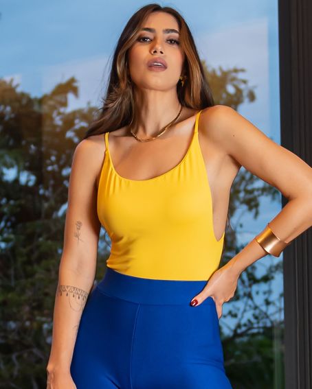 Body Alça Amarelo