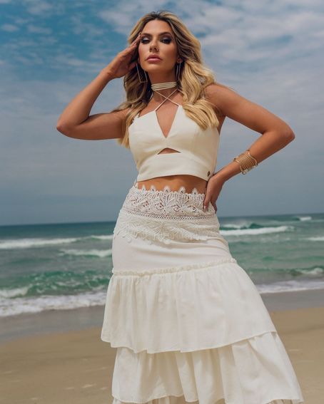 Saia Maria Aviamento Cós Off White
