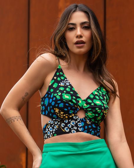 Top Argola Estampado
