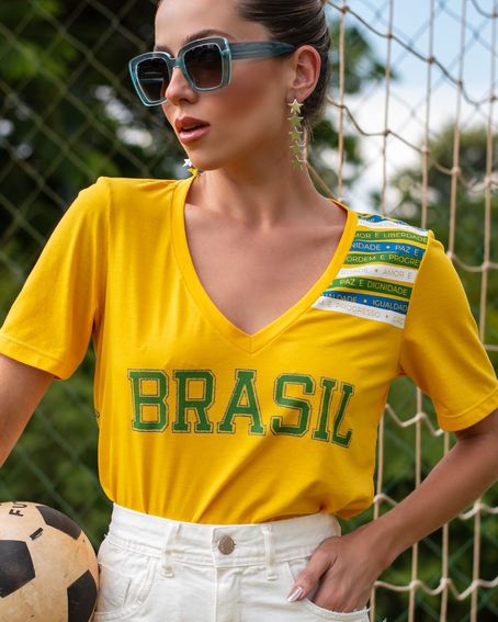 T-Shirt Brasil Amarela