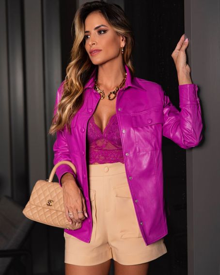 Camisa PU Rosa