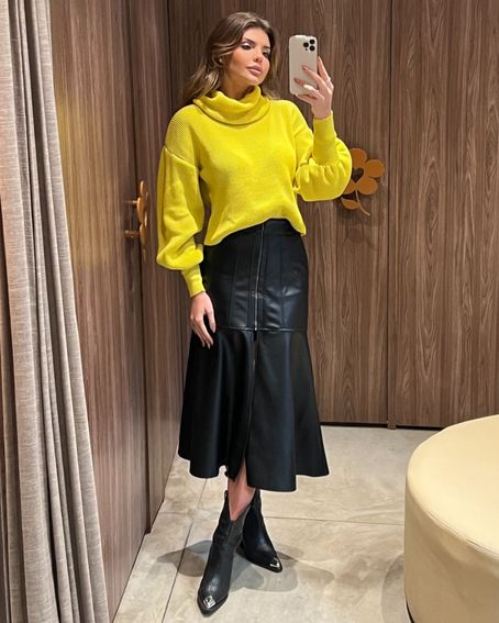 Tricot Manga Longa Lima