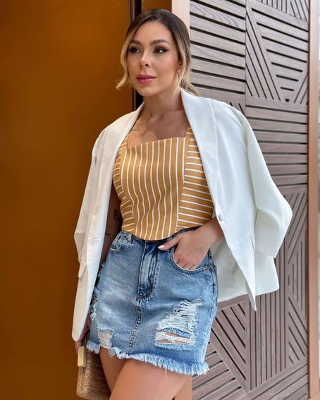 Short-Saia Jeans Destroyed