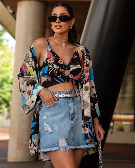 Top Double Face Estampa Floral