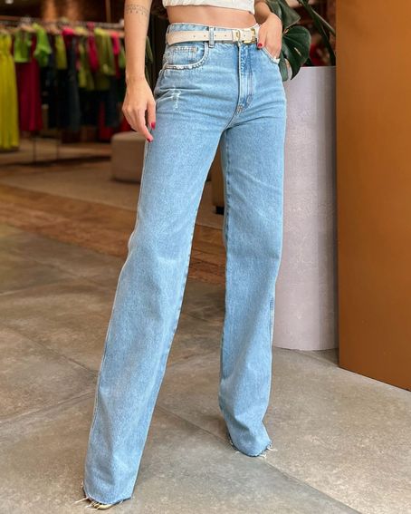 Calça Jeans Wide Leg