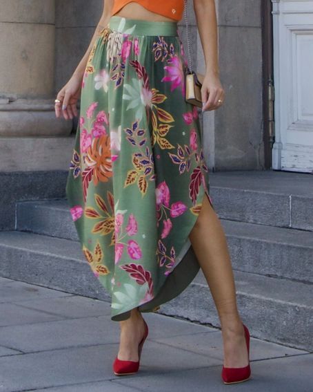 Saia Floral Green
