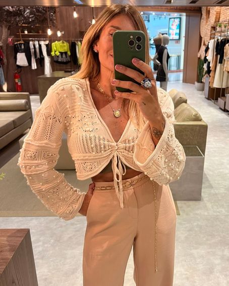 Blusa Tricot Crochetada Dunas Calientes