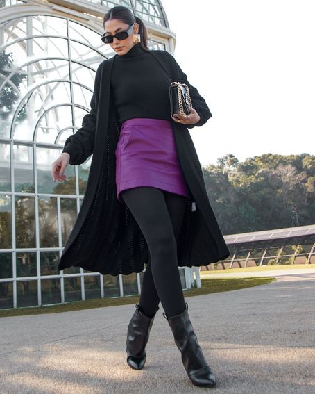 Cardigan Tricot Waves Preto