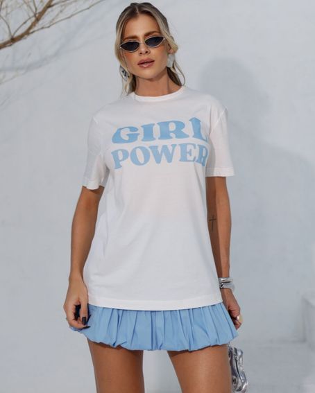 Short-Saia Balonê Azul