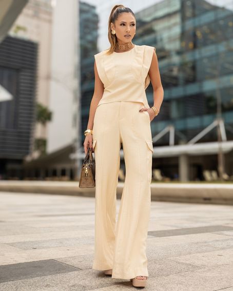 Calça Alfaiataria Bolsos Butter