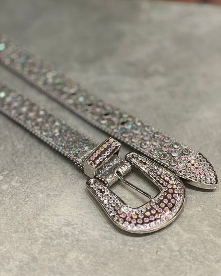 Cinto Strass Fivela Prata