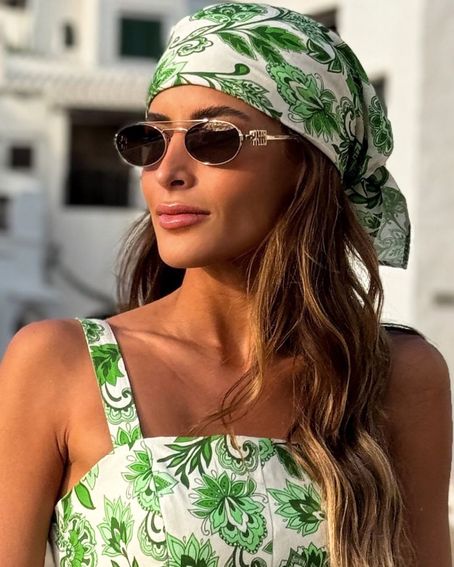 Lenço Paisley Estampado Verde