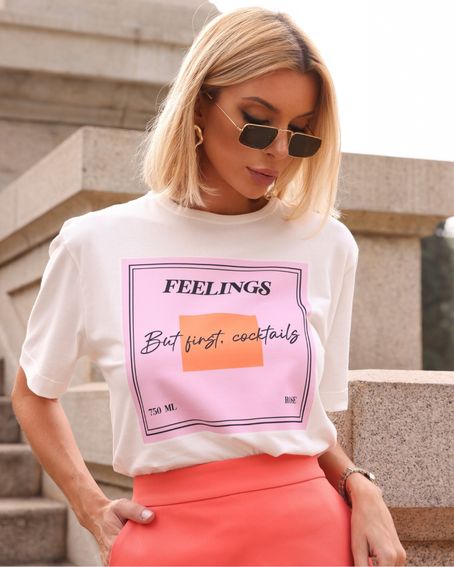 T-Shirt Midi Long Off White