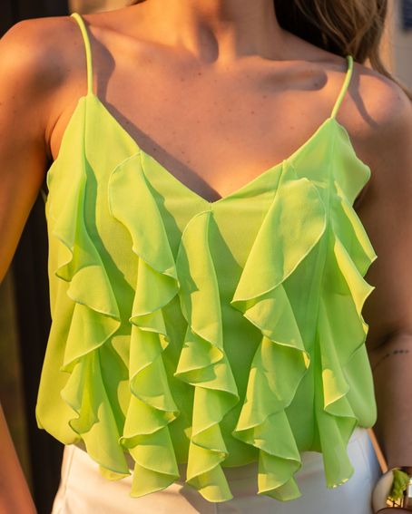 Top Crepe Ruffles Lima