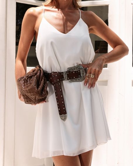 Vestido Curto Musseline Off White