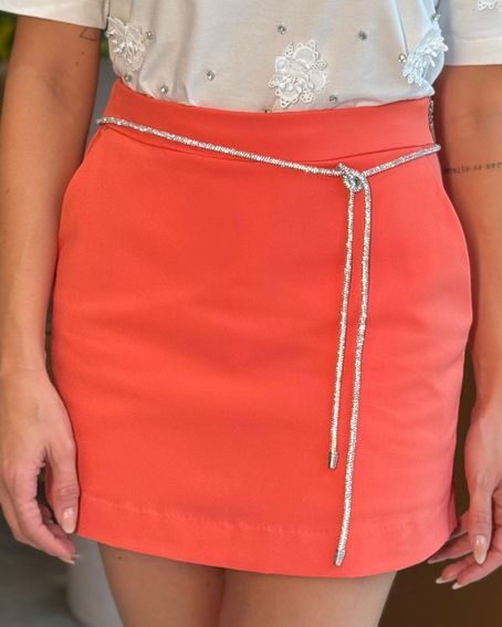Cinto Cordão Strass Prata