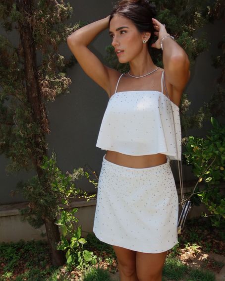 Short-Saia Hotfix Off White