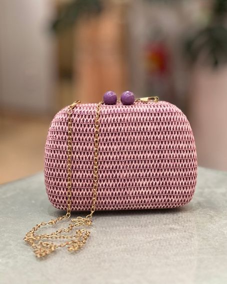 Clutch Palha Lavanda