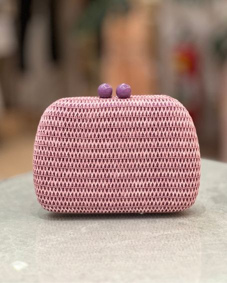 Clutch Palha Lavanda