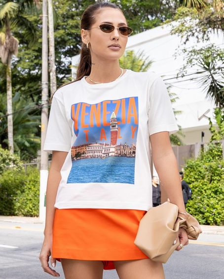 T-Shirt Venezia Italy Off White