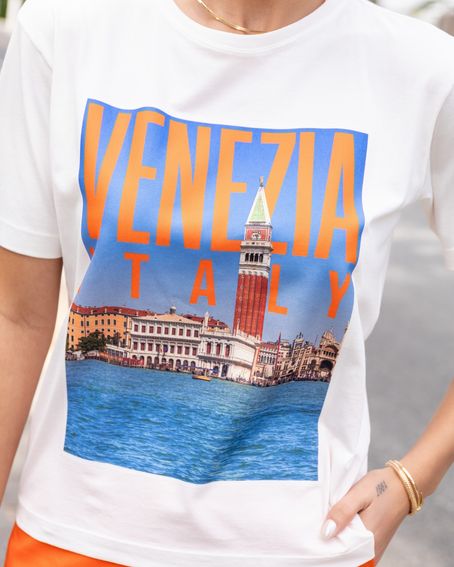 T-Shirt Venezia Italy Off White