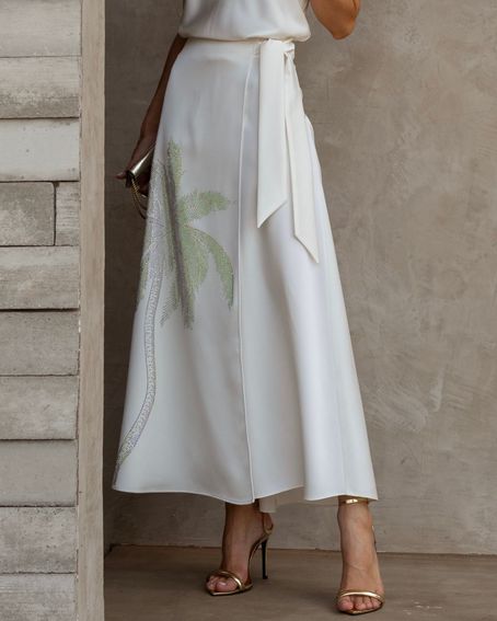 Saia Coqueiro Cristais Off White