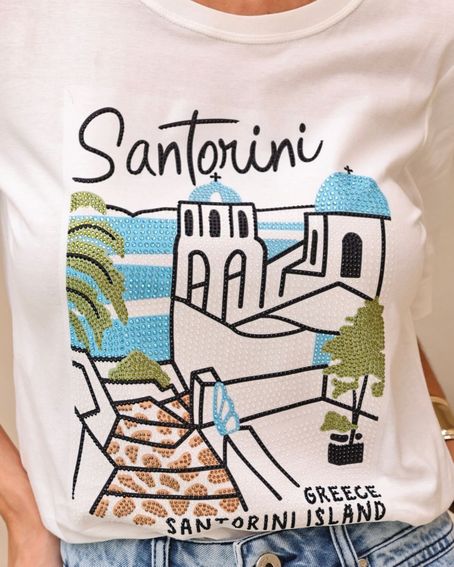 T-Shirt Santorini Off White