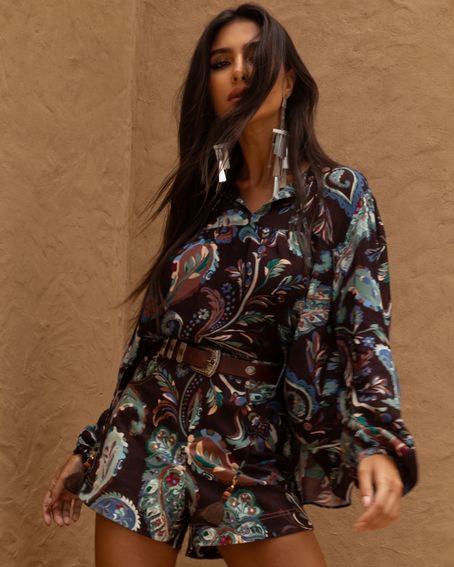 Short Sarja Paisley Brown
