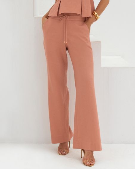 Calça Linho Confort Rosê Vintage