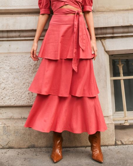 Saia Camadas Terracota