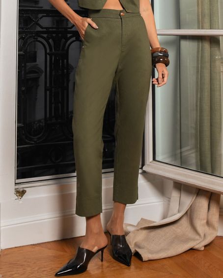 Calça Cenourinha Verde Olive