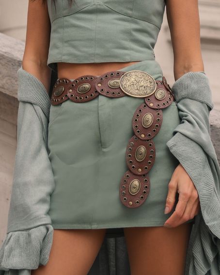 Short Saia Sarja Basic Verde Menta