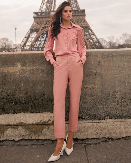 Calça Linho Rosa Cha