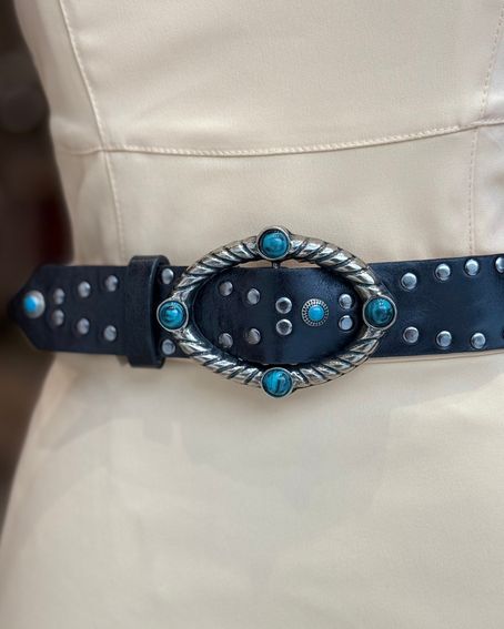 Cinto Boho Tachas Preto