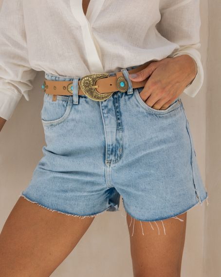 Short Jeans Stone Wash Jeans