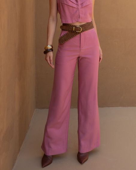 Calça Alfaiataria Basic Rosê Vintage