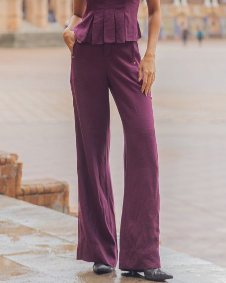 Calça Alfaiataria Vinho Berry