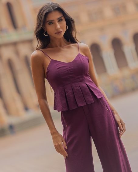 Calça Alfaiataria Vinho Berry