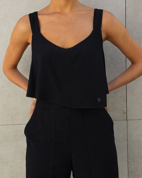 Macacão Alfaiataria Jogger Preto