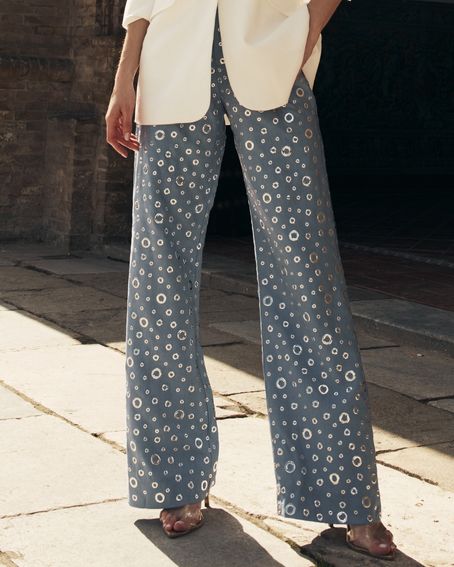 Calça Ilhós Denim
