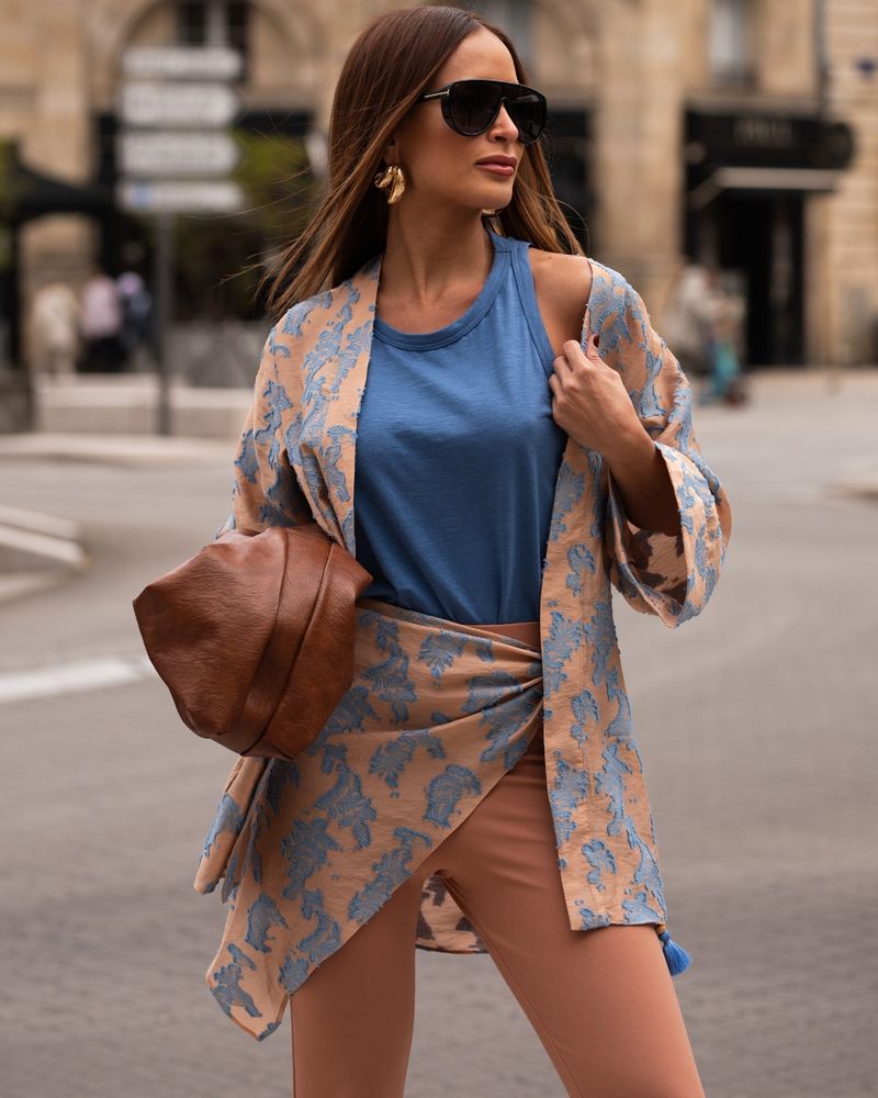 Kimono-Jacquard-Cashmere