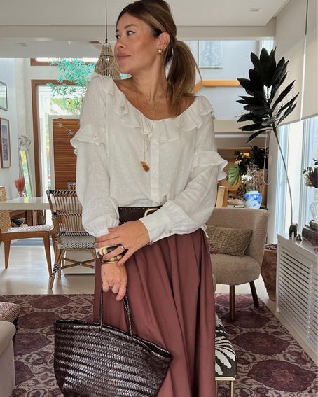 Camisa Linen Boho Off White